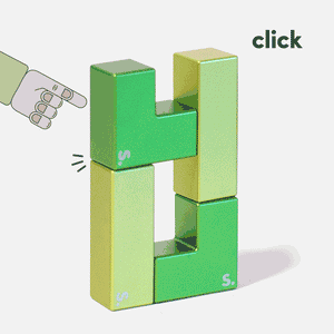 Unblocks - Aluminum Magnetic Blocks Green