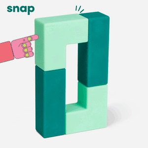 Unblocks - Soft Touch Magnetic Blocks Green