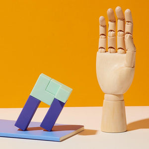 Unblocks - Soft Touch Magnetic Blocks Purple/Mint