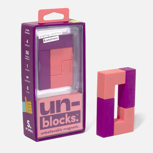Unblocks - Soft Touch Magnetic Blocks Purple/Pink