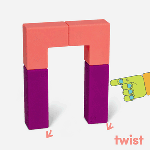 Unblocks - Soft Touch Magnetic Blocks Purple/Pink