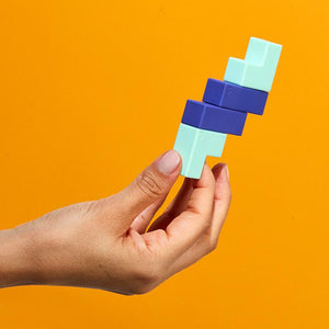 Unblocks - Soft Touch Magnetic Blocks Purple/Mint